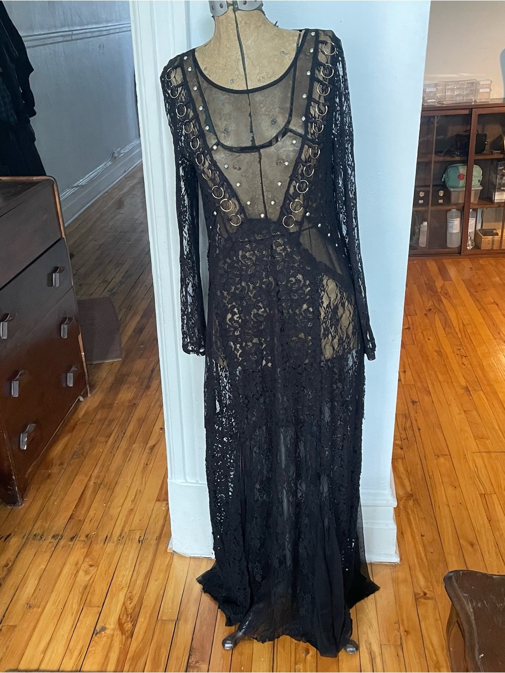 Zara TRF lace and mesh dress